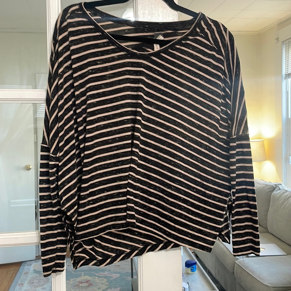 We the free black and white striped top